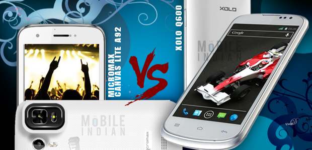 Xolo Q600 vs Micromax Canvas Lite A92