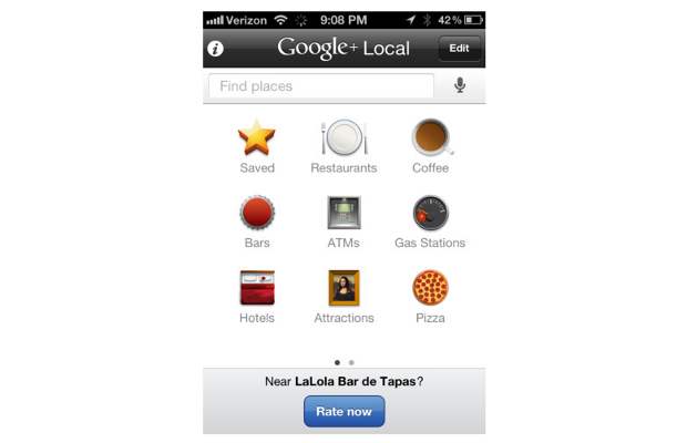 Google+ Local app for iOS
