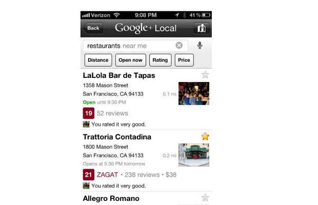Google+ Local app for iOS