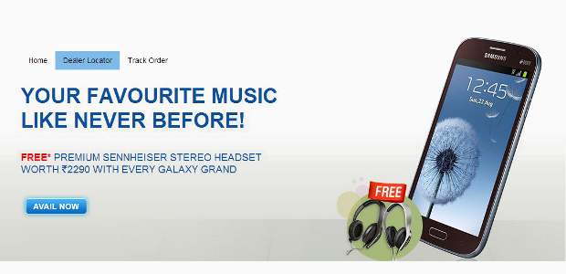 Free JBL or Sennheiser <a href='https://www.themobileindian.com/glossary#headphone' rel='tag'>Headphone</a> with Samsung Galaxy Grand