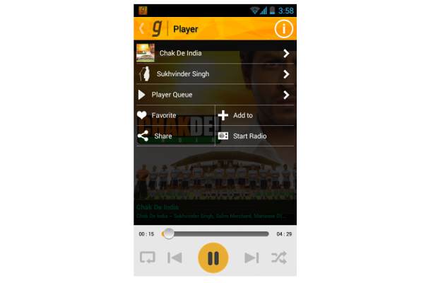 Share a song at Gaana