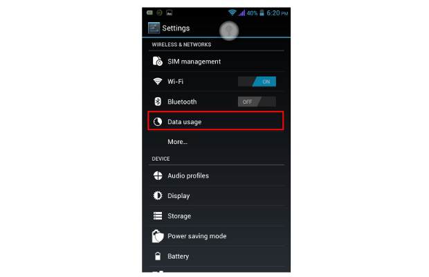 How to disable background mobile data usage on Android
