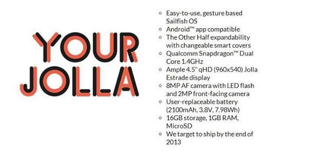 Jolla phones with Sailfish OS coming by end of 2013