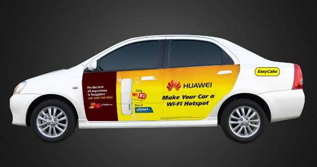 Huawei & Tata Docomo offering free Wifi on Easycabs in Bangalore