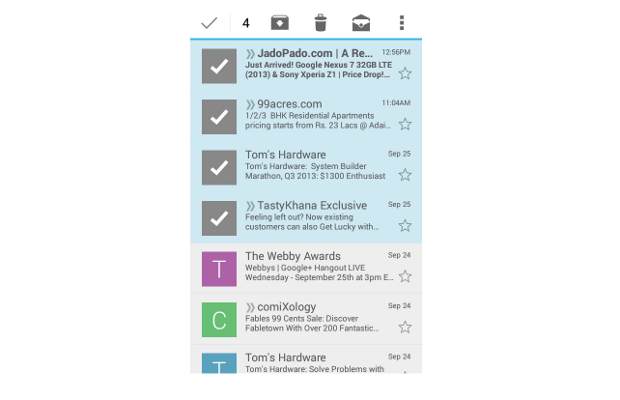 Gmail for Android gets new conversation view, better multi-selection