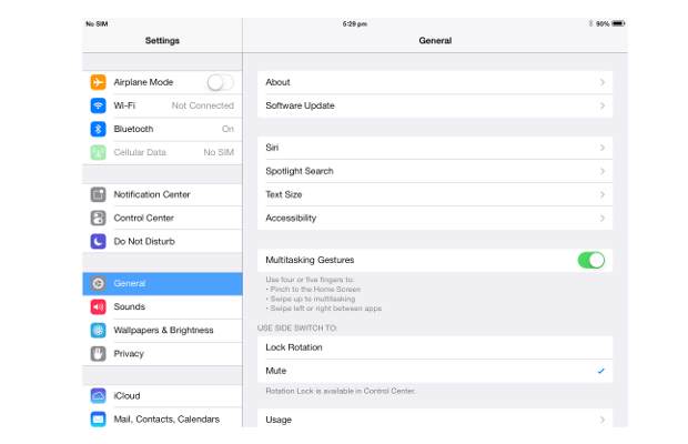 Procedure to reduce motion, parallax effect on iOS 7