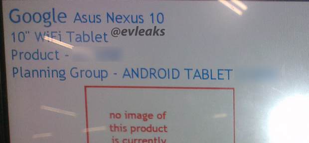 Asus working on Google Nexus 10 tab