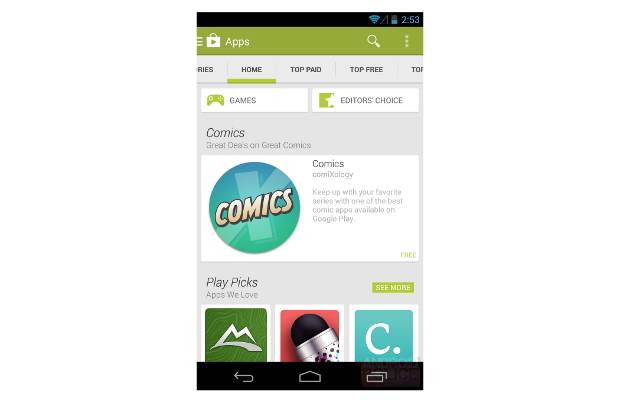 Google Play Store 4.4 user interface leaked