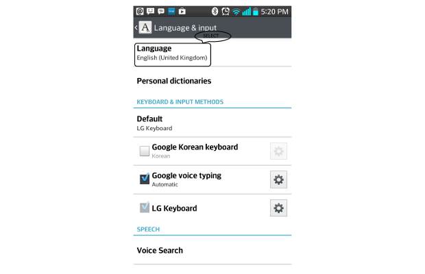 How to change language of Android mobile