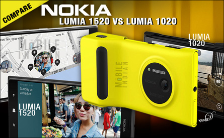 Nokia Lumia 1520 vs Lumia 1020