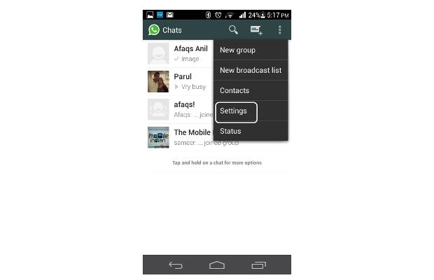 How to change profile picture and status