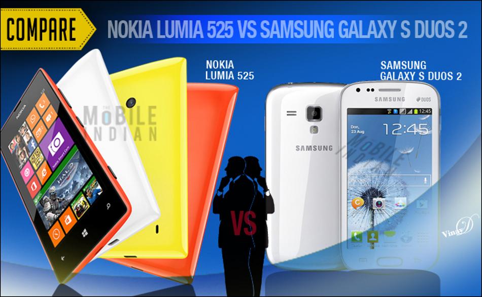 Nokia Lumia 525 vs Samsung Galaxy S Duos 2