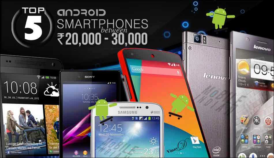 Top 5 Android smartphones