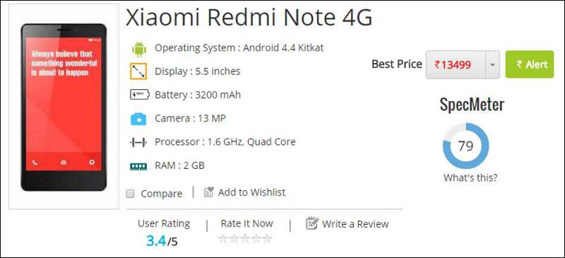 Xiaomi Redmi Note 4G