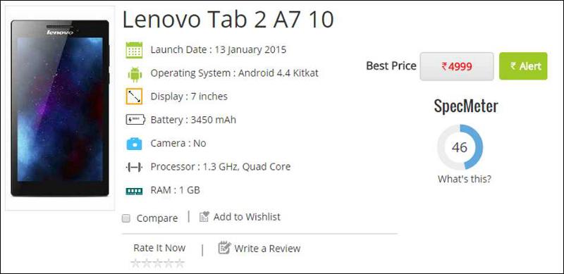 Lenovo Tab 2 A7 10