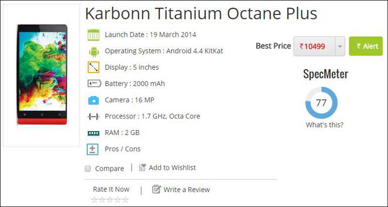 Karbonn Titanium Octane Plus