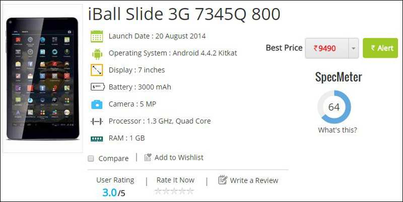 iBall Slide 3G 7345Q 800