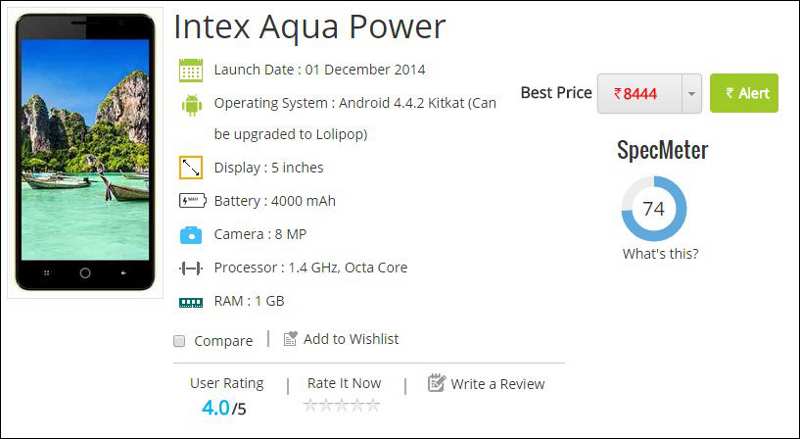 Intex Aqua Power