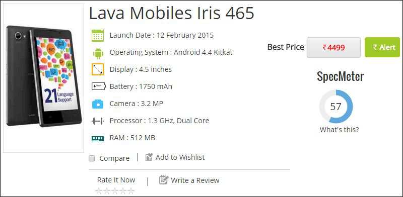 Lava Iris 465