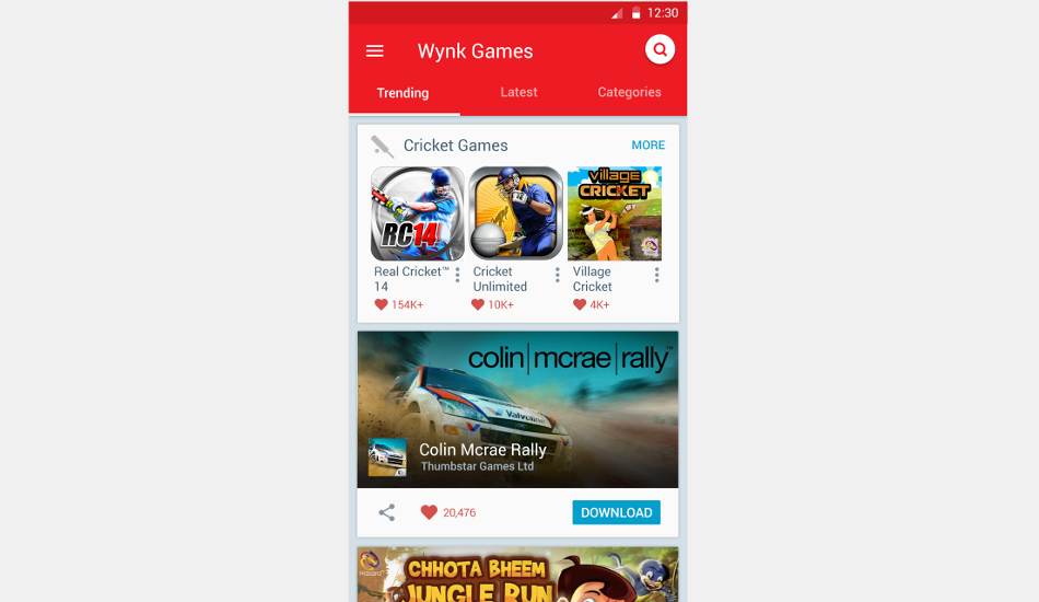 Airtel Wynk Games app