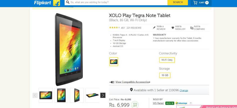 Xolo Play Tegra Note