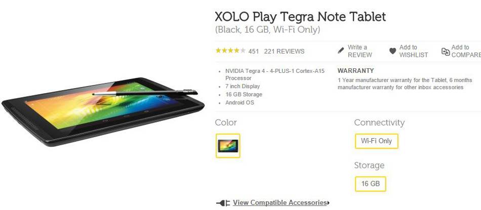 Xolo Play Tegra Note