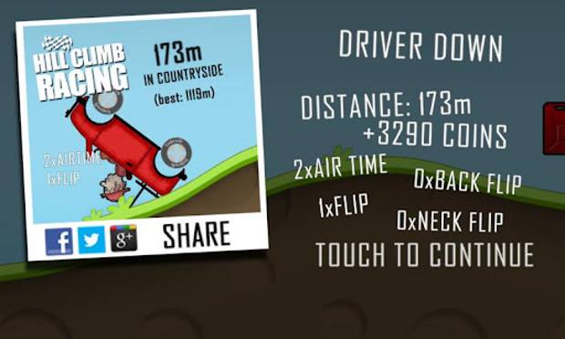One Pebble Cab: Game Review: Hill Climb Racing
