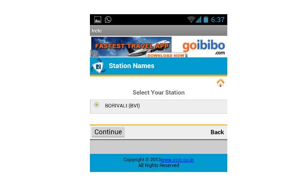 IRCTC Mobile App