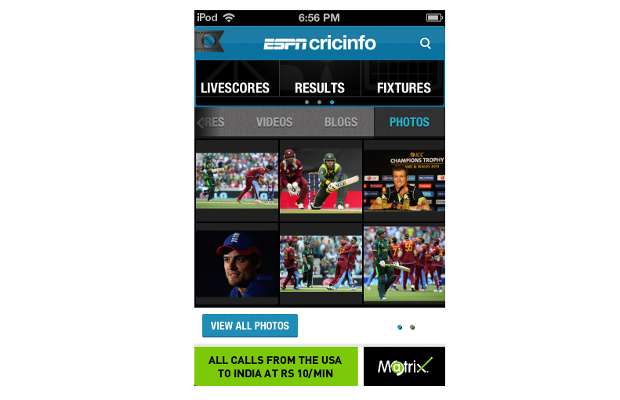 ESPNCricinfo App for iOS