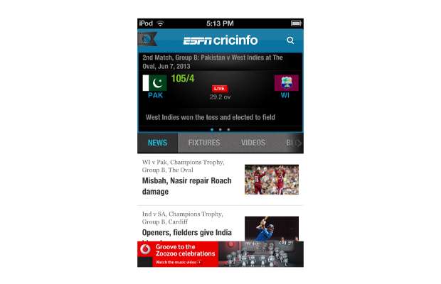 ESPNCricinfo App for iOS