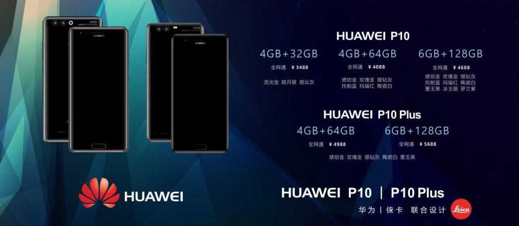 Huawei P10 and P10 Plus leaked document