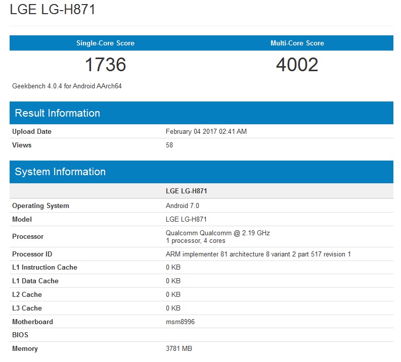 lg g6 geekbench