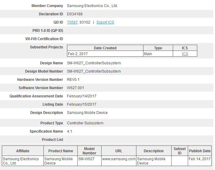 Samsung SM-W627