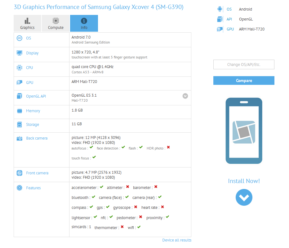 Samsung Galaxy Xcover 4