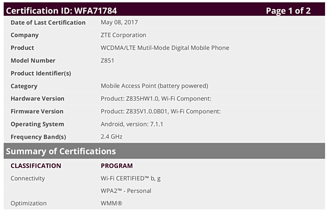 ZTE Z851