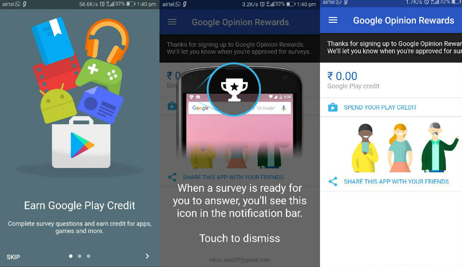Google opinion rewards Google