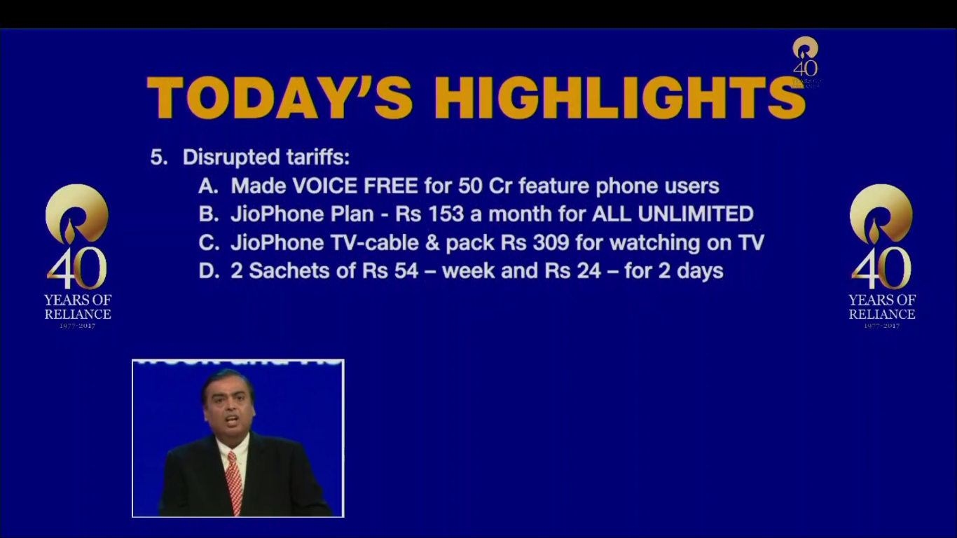 Reliance JioPhone offers