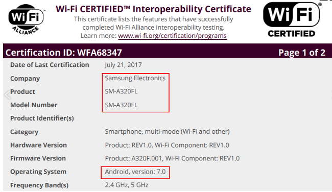 Samsung Galaxy A3 (2017), J7 (2016)