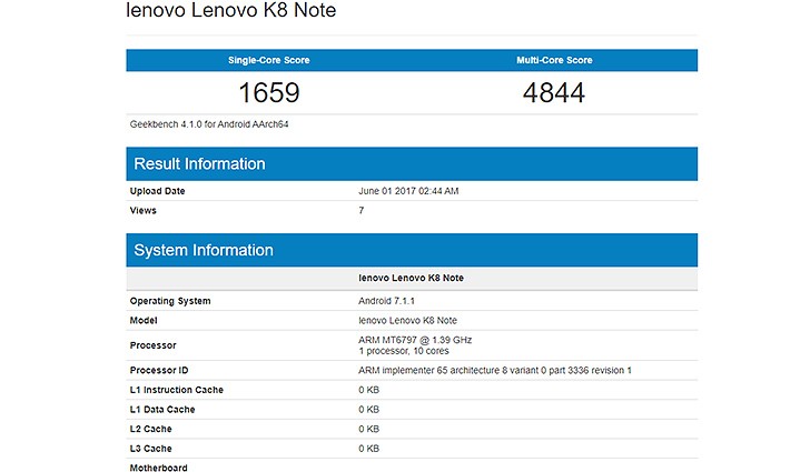 Lenovo K8 Note