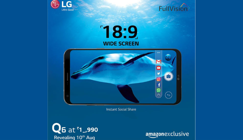 Image result for LG Q6 set to launch in India on August 10 for below Rs. 20,000