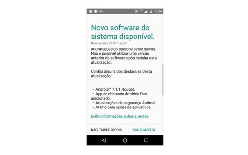 Agora é oficial! Android 7.1.1 Nougat chega ao Moto G4 Play no