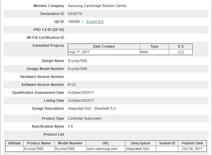 Samsung Exynos 7885