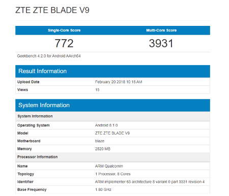 ZTE Blade V9