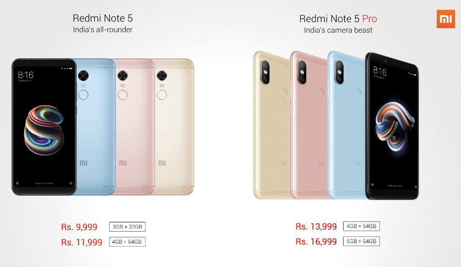 Xiaomi Redmi Note 5 Pro and Redmi Note 5