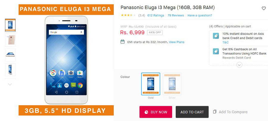 Panasonic Eluga I3 Mega