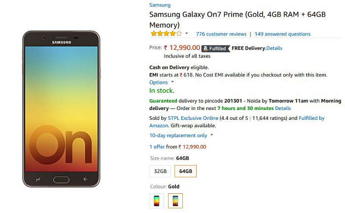 Samsung Galaxy On7 Prime