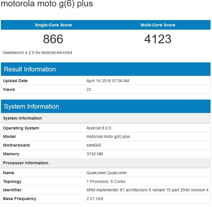 Moto G6 Plus