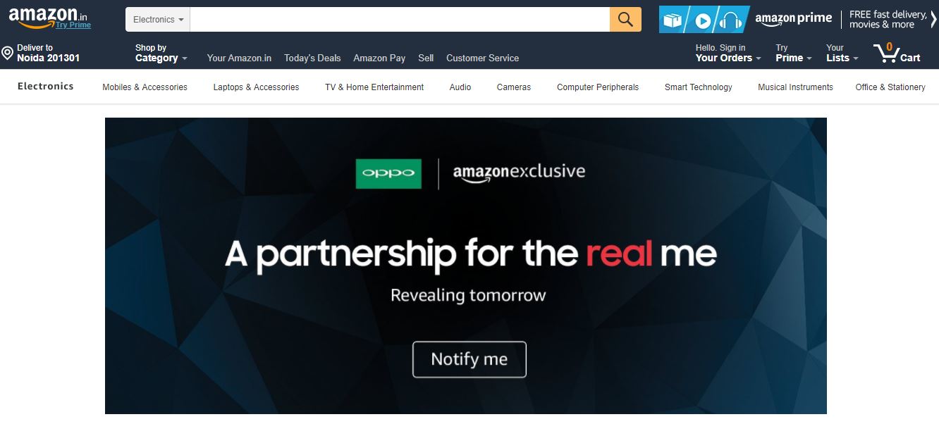 Oppo Amazon partnership