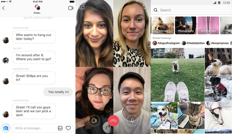Instagram Video Chat & Explore