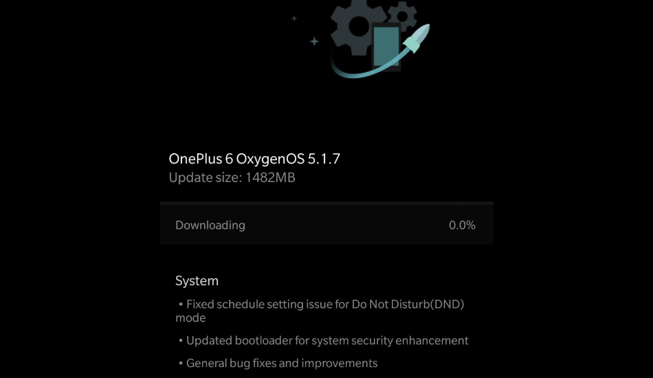 OnePlus 6 OxygenOS 5.1.7 OTA 